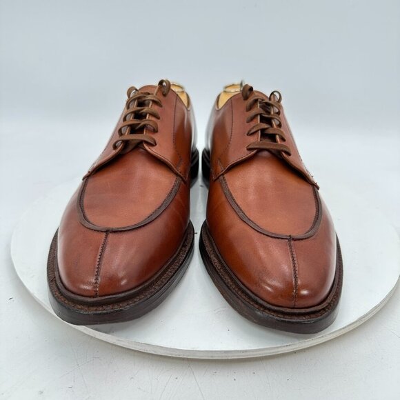 Polo Ralph Lauren Men UK 9.5 D US 10 D Brown Leather Derby England Shoe - Picture 3 of 12